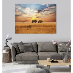 Tableau toile XXL en kit Savane Africaine 180 x 130 cm - Toile textile sans PVC