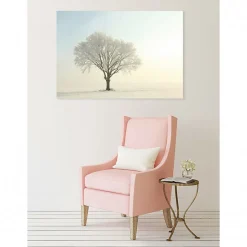 Tableau toile XXL en kit Chêne Blanc 130 x 90 cm - Toile textile sans PVC