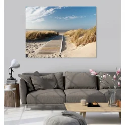 Tableau toile XXL en kit Chemin Des Dunes 180 x 130 cm - Toile textile sans PVC