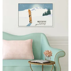 Tableau toile XXL en kit Snow And Sun 60 x 40 cm - Toile textile sans PVC