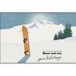 Tableau toile XXL en kit Snow And Sun 60 x 40 cm - Toile textile sans PVC
