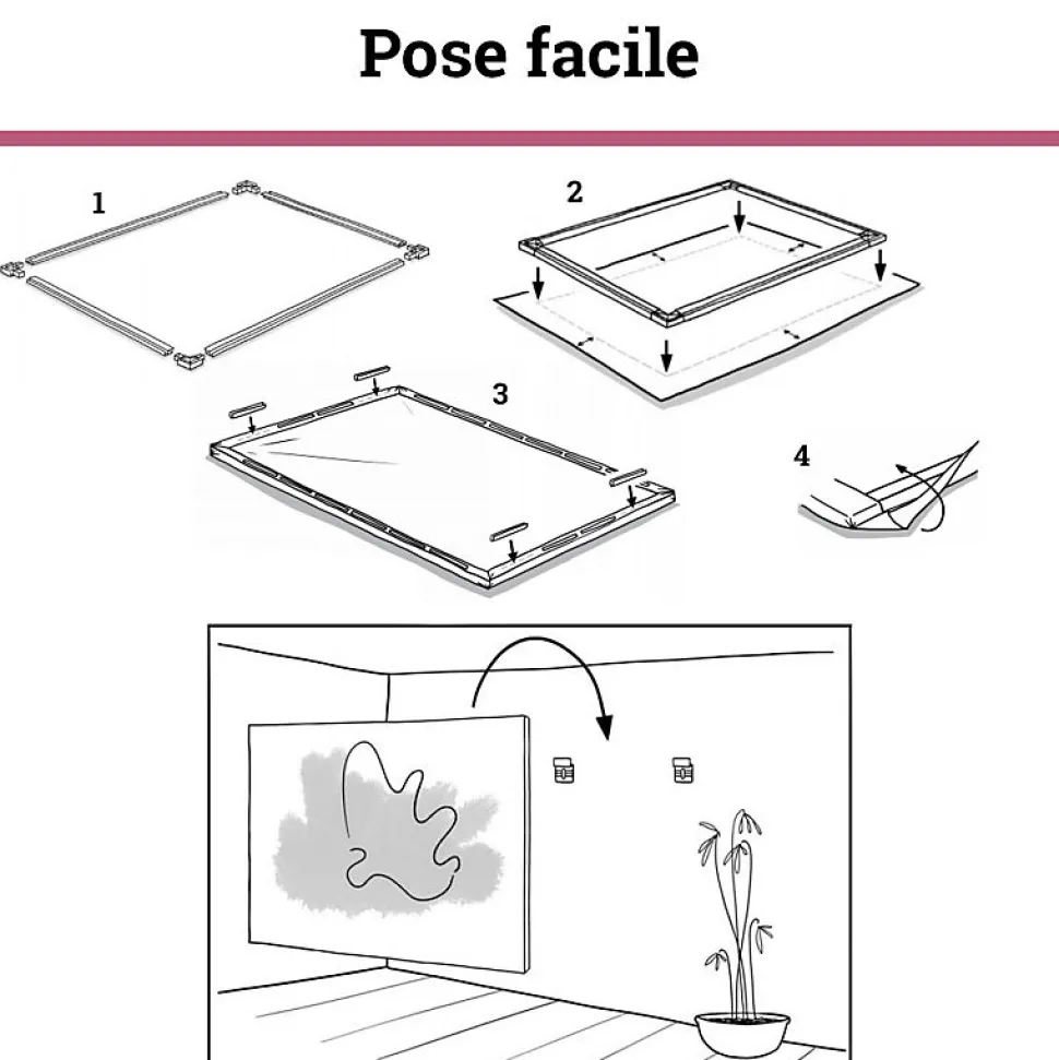 Tableau toile XXL en kit Foret D'Hiver 180 x 130 cm - Toile textile sans PVC