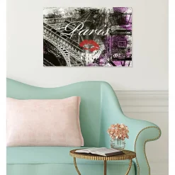 Tableau toile XXL en kit Paris 60 x 40 cm - Toile textile sans PVC