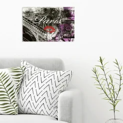 Tableau toile XXL en kit Paris 60 x 40 cm - Toile textile sans PVC
