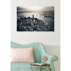 Tableau toile XXL en kit Manhattan Downtown 90 x 60 cm - Toile textile sans PVC