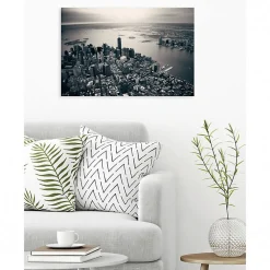 Tableau toile XXL en kit Manhattan Downtown 90 x 60 cm - Toile textile sans PVC