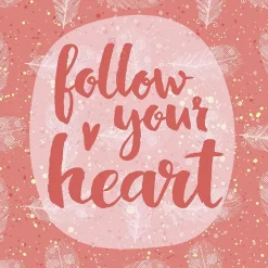 Tableau toile XXL en kit Follow Your Heart 90 x 90 cm - Toile textile sans PVC