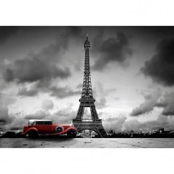 Tableau toile XXL en kit Paris Noir Et Blanc 90 x 60 cm - Toile textile sans PVC
