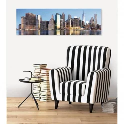 Tableau toile XXL en kit Manhattan Panoramique 130 x 40 cm - Toile textile sans PVC