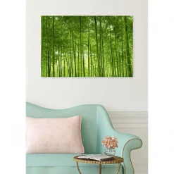 Tableau toile XXL en kit Foret De Bambous 90 x 60 cm - Toile textile sans PVC