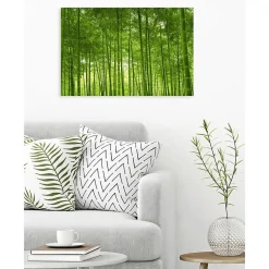 Tableau toile XXL en kit Foret De Bambous 90 x 60 cm - Toile textile sans PVC