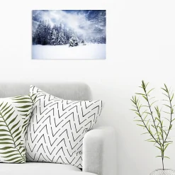 Tableau toile XXL en kit Sous La Neige 60 x 40 cm - Toile textile sans PVC