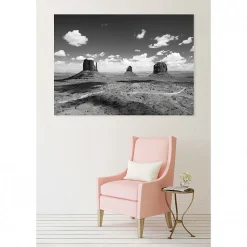 Tableau toile XXL en kit Monument Valley Nb 180 x 130 cm - Toile textile sans PVC