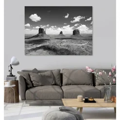 Tableau toile XXL en kit Monument Valley Nb 180 x 130 cm - Toile textile sans PVC