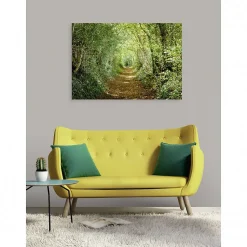 Tableau toile XXL en kit Chemin Vert 130 x 90 cm - Toile textile sans PVC