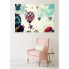 Tableau toile XXL en kit Vol De Montgolfieres 180 x 130 cm - Toile textile sans PVC