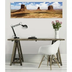 Tableau toile XXL en kit Monument Valley 130 x 40 cm - Toile textile sans PVC