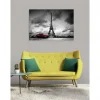 Tableau toile XXL en kit Paris Noir Et Blanc 130 x 90 cm - Toile textile sans PVC