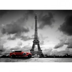 Tableau toile XXL en kit Paris Noir Et Blanc 130 x 90 cm - Toile textile sans PVC