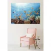 Tableau toile XXL en kit Fond Marin 180 x 130 cm - Toile textile sans PVC