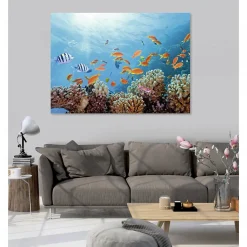 Tableau toile XXL en kit Fond Marin 180 x 130 cm - Toile textile sans PVC