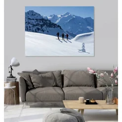 Tableau toile XXL en kit Ski De Rando 180 x 130 cm - Toile textile sans PVC