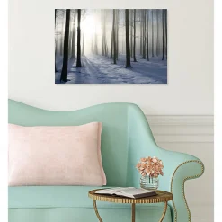 Tableau toile XXL en kit Foret D'Hiver 60 x 40 cm - Toile textile sans PVC