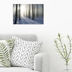 Tableau toile XXL en kit Foret D'Hiver 60 x 40 cm - Toile textile sans PVC