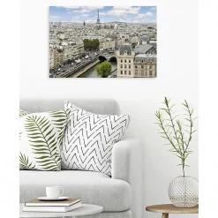 Tableau toile XXL en kit Printemps A Paris 90 x 60 cm - Toile textile sans PVC