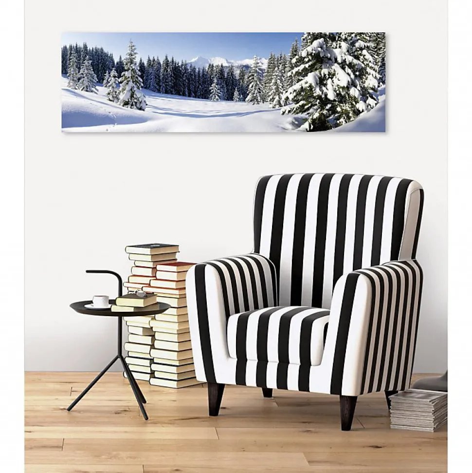 Tableau verre acrylique Mont Chery 130 x 40 cm - Décoration murale photo pour la maison