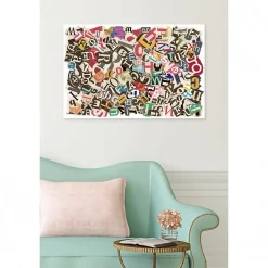 Tableau verre acrylique Papiers Colles 90 x 60 cm - Décoration murale photo pour la maison