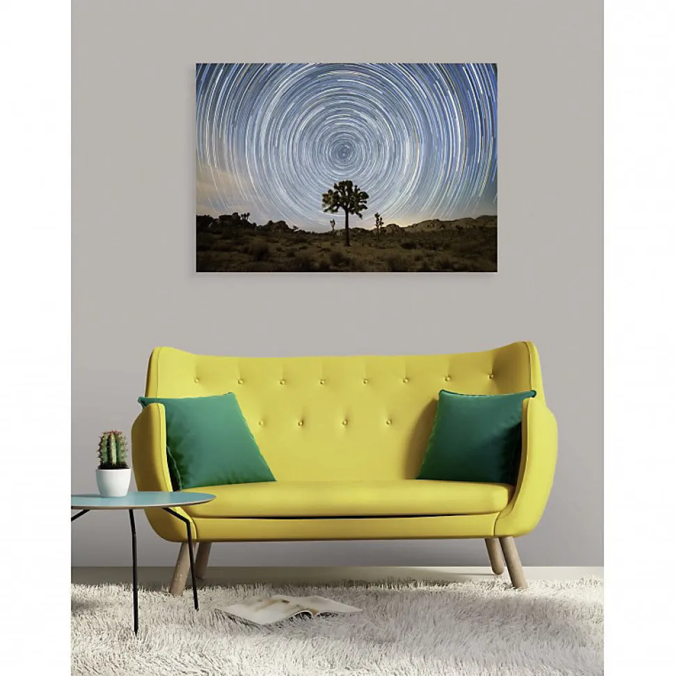 Tableau verre acrylique Starstrail 130 x 90 cm - Décoration murale photo pour la maison