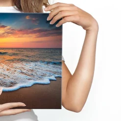 Tableaux COUCHER DE SOLEIL Mer Plage 120cm x 80cm - Parfait pour décorer votre salon, chambre ou bureau avec un design unique et
