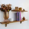 Tablette Bois Teck Huilé Rectangle - Etagère Murale - 18x180x600mm - Etagère de Bureau, Cuisine, Salle de bain, Salon