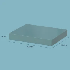 Tablette murale avec fixation invisible GoodHome Cusko bleu canard 30 cm