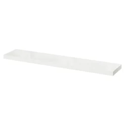Tablette murale avec fixation invisible GoodHome Cusko blanc brillant 118 cm