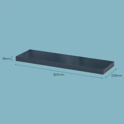 Tablette murale avec fixation invisible GoodHome Cusko bleu foncé 80 cm