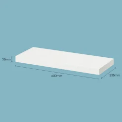 Tablette murale avec fixation invisible GoodHome Cusko blanc 60 cm