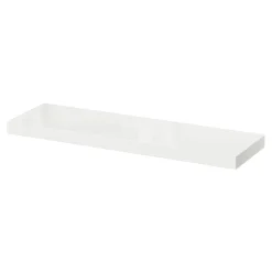 Tablette murale avec fixation invisible GoodHome Cusko blanc brillant 80 cm