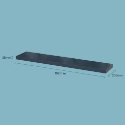 Tablette murale avec fixation invisible GoodHome Cusko bleu foncé 118 cm