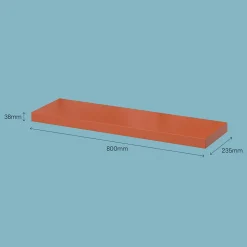 Tablette murale avec fixation invisible GoodHome Cusko terracotta 80 cm