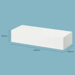Tablette murale avec tiroir fixation invisible GoodHome Cusko blanc 60 cm
