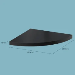 Tablette murale d'angle Form Rigga noir 25 cm