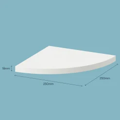 Tablette murale d'angle Form Rigga blanc 25 cm