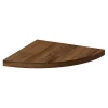 Tablette murale d'angle GoodHome Rigga effet noyer 25 cm