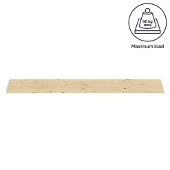 Tablette murale en pin massif GoodHome Rigga L. 80 cm
