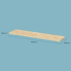 Tablette murale en pin massif GoodHome Rigga L. 80 cm