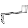 Tablette murale filaire zigzag en métal Box & Beyond 59 cm