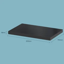 Tablette murale Form Rigga noir 30 cm