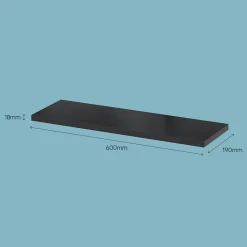 Tablette murale Form Rigga noir 60 cm